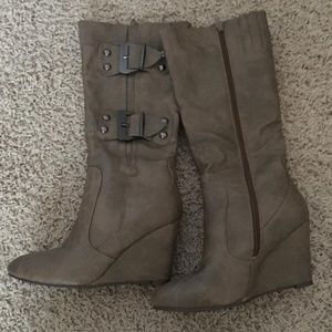 Brown Wedge Boots